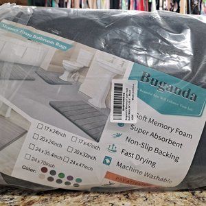 Buganda Memory Foam Soft Bath Mats Non Slip Absorbent Bathroom Rugs